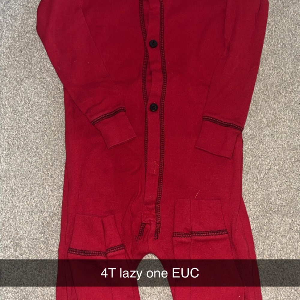 Lazy One Red Kids One Piece
